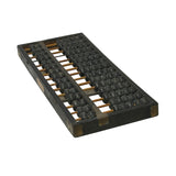 Chinese Vintage Black Wood Abacus Fengshui Paperweight Display ws4736S
