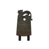 Oriental Stone Ritual Mythical Motif Carving Display Plaque Art ws4837S