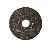 Oriental Stone Ritual Mythical Motif Carving Display Plaque Art ws4839S