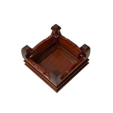 7.25" Light Brown Curve Legs Square Wood Display Stand Riser ws4884AS