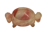 Pink Red Crystal Color Stone Powder Resin Tri-Leg Ding Shape Container GB105S