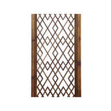 Chinese Vintage Geometric Pattern Tall Wood Floor Panel Screen ws3330S