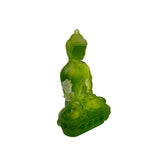 5" Green Crystal Glass Cross Leg Medicine Amitabha Shakyamuni Buddha ws3668S
