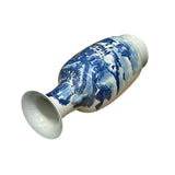23" Vintage Blue White Scenery Porcelain Elephant Head Ear Art Vase ws4363S