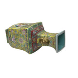 Chinese Yellow Base Canton Famille  Mille Fleurs Porcelain Vase ws4855S