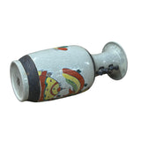 Orient Crackle Gray Warrior Graphic Artistic Pottery Ceramic Vase ws4704S