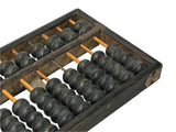 Chinese Vintage Black Wood Abacus Fengshui Paperweight Display ws4736S