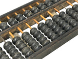 Chinese Vintage Black Wood Abacus Fengshui Paperweight Display ws4736S