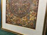 Tibetan Handpainted Canvas Mandala of Buddhas Thangka Framed Art ws4834S