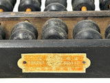 Chinese Vintage Black Wood Abacus Fengshui Paperweight Display ws4736S