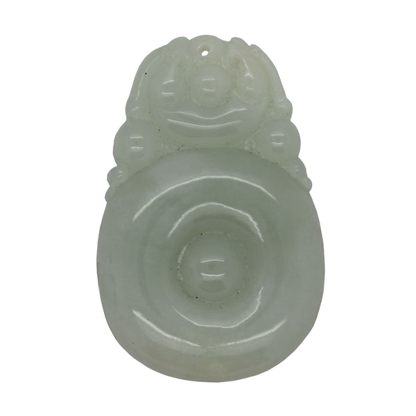Carved Natural Green Jade Circle Ornament Pendant fs404NS Carved Natural Green Jade Circle Ornament Pendant fs404NS