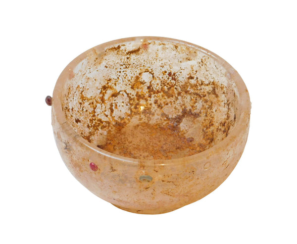 Reproduction Ancient Chinese Under Ground Treasure Crystal Glass Bowl With Colorful Dot Design n246S Reproduction Ancient Chinese Under Ground Treasure Crystal Glass Bowl With Colorful Dot Design n246S