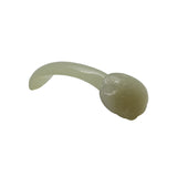 Carved Luyi Shape Natural Jade Pin With Longevity Graphic k135NS
