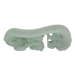 Chinese Jade Tabletop Figure With Zodiac Dragon And Pixie On Luyi Platform vs963NS