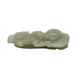 White Jade Belt Buckle Hook Plate With Fortune Pixie Catching Luyi Cloud s1551NS