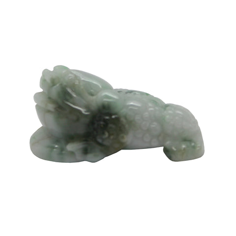 Hand Carved Chinese Natural Jade Pixiu On Money Pendant Fengshui Figure k347NS