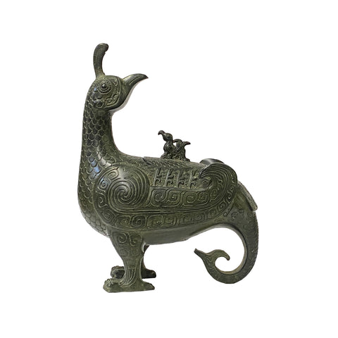 green bronze - ancient chinese art - oriental metal art