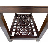 Chinese Dark Brown Panel Carving Wood Editor Office Writing Desk Table cs6960S