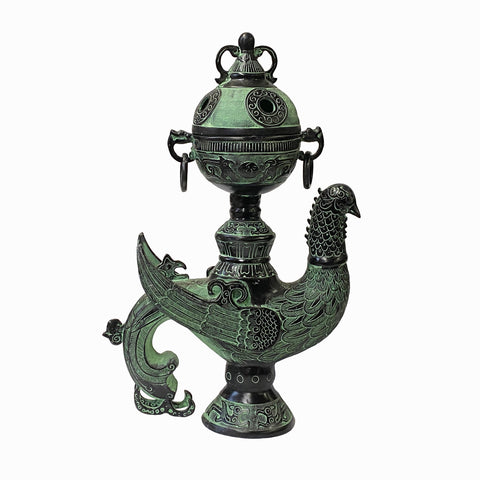 green bronze - ancient chinese art - oriental metal art