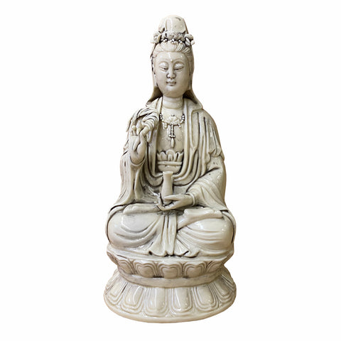 porcelain tara - off white bodhisattva - chinese kwan yin