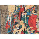 Large Chinese Canvas Art of Part of Sixteen Arhats with Guards Theme cs7163S