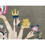 Large Chinese Canvas Art of 24 Arms Bodhisattva Kwan Yin Avalokitesvara cs7165S