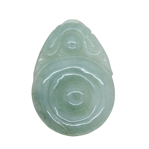 Round Shape Natural Green Jade Ornament Pendant n529S