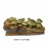 Green Stone Mushroom Flower Decor - Natural Pakistan Jade Feng Shui Gift ws1678S