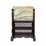 natural marble stone display art - screen display art - stone plaque tabletop display
