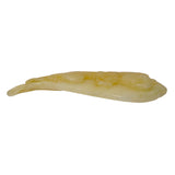 Carved Chinese Natural Yellow Jade Pixie On Leaf Pendant k153NS