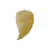 Carved Chinese Natural Yellow Jade Pixie On Leaf Pendant k153NS