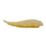 Carved Chinese Natural Yellow Jade Pixie On Leaf Pendant k153NS