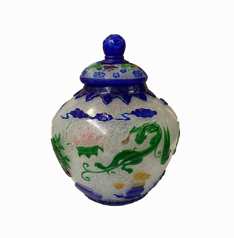 chinese peking glass jar