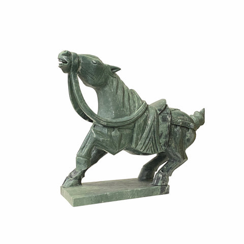 Green jade stone horse - Fengshui Horse figure - Chinese stone horse