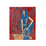 porcelain wall painting - gypsy lady wall art