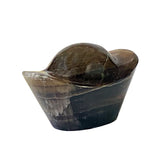 Smoke Quartz Gray Brown Color Fengshui Ingot Display Figure ws2377S