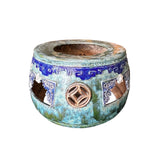 Chinese Oriental Ceramic Turquoise Green Round Display Stand ws2791S