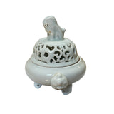 Chinese Ru Ware Light Celadon Porcelain Ding Incense Burner Display ws2304S