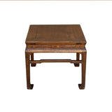 Chinese Rustic Vintage Brown Square Wood Stool Table Stand ws2570S