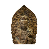 Chinese Rustic Wood Bodhisattva Kuan Yin Tara Standing Buddha Statue ws2733S