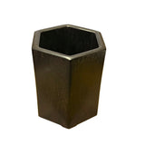 Chinese Zitan Wood Hexagonal Brush Pen Holder / Brush Pot ws2546S