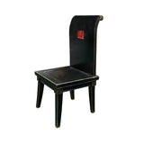 Black Lacquer Scroll Back Red Summer Character Accent Fusion Chair cs7452S