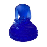 Crystal Glass Pate-de-Verre Blue Gautama Amitabha Shakyamuni Statue ws2118S