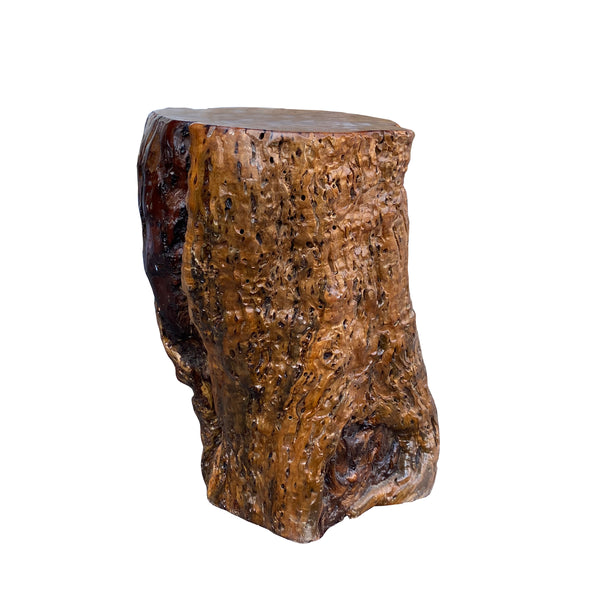 Raw Wood Rough Grain Finish Irregular Shape Short Stool Table cs7540S Raw Wood Rough Grain Finish Irregular Shape Short Stool Table cs7540S
