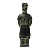 Chinese Black Green Rustic Ancient Artistic Terra Cotta Soldier Figure ws2451S