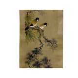 Chinese Color Ink Birds Pine Tree on Tree Scroll Painting Wall Art ws2014S