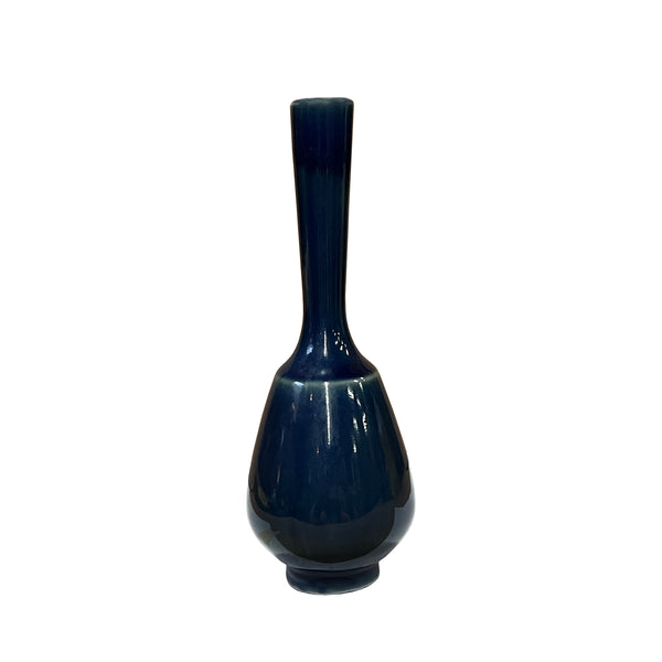 Chinese Ware Light Navy Blue Glaze Ceramic Small Vase Display Art ws2886S Chinese Ware Light Navy Blue Glaze Ceramic Small Vase Display Art ws2886S