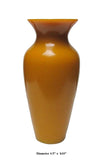 Chinese Peking Glass Imperial Yellow Flower Vase 