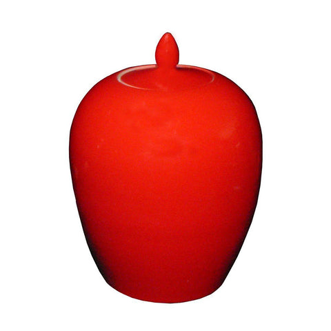 red color porcelain ginger jar