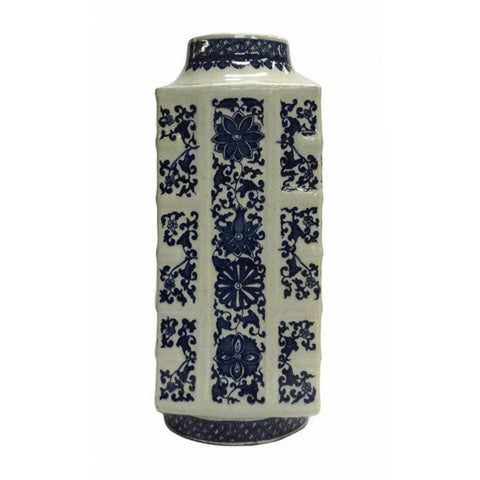 blue and white ceramic porcelain vase